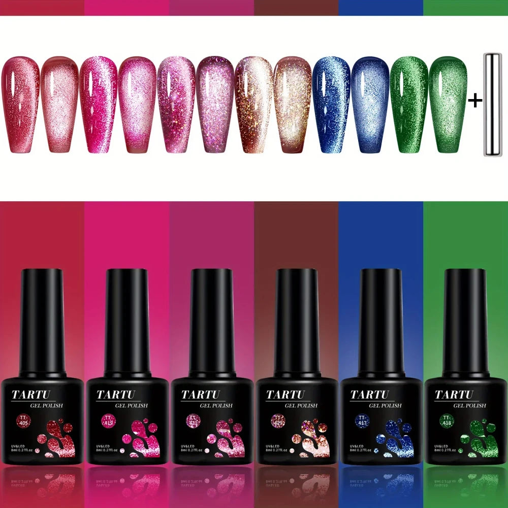 6pc Cat Eye Gel Polish Set