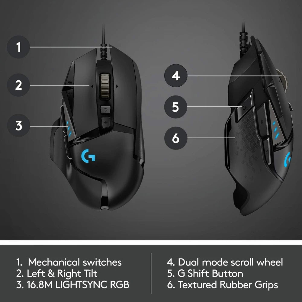 Logitech G502 HERO Wired Gaming Mouse