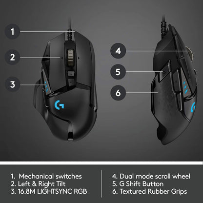 Logitech G502 HERO Wired Gaming Mouse